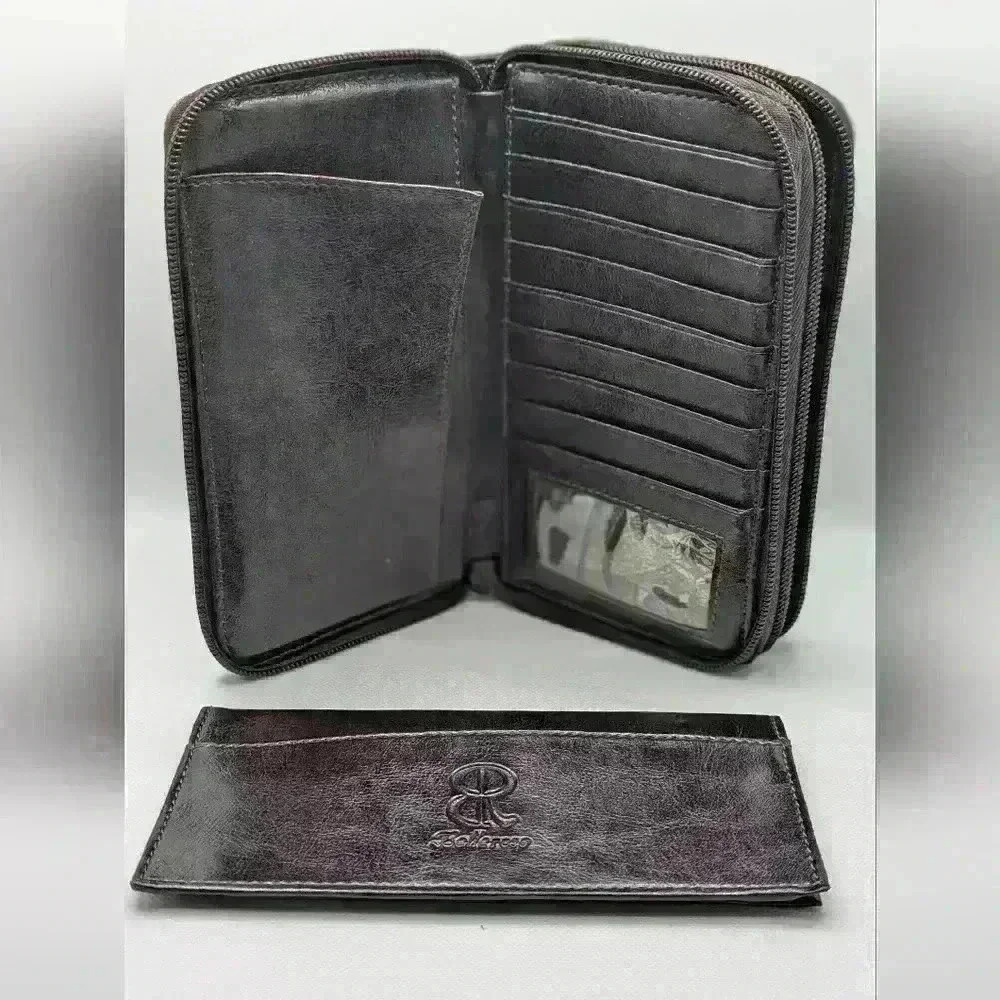 Dark Brown Leather Wallet Multiple Compartments Bellerose - Picture 5 of 6